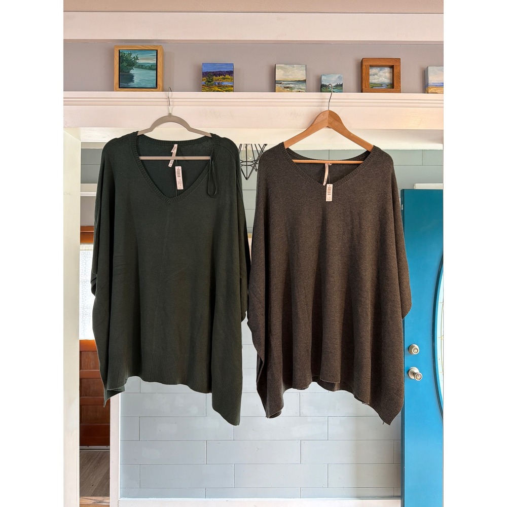 Soma Recycled Yarn V-Neck Poncho L/XL